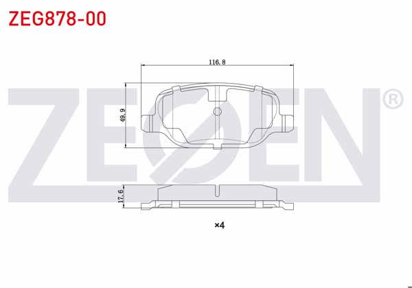 ZEGEN ZEG878-00 | Fren Balata Arka Alfa Romeo 159 (939) 1.8 Tbı 2006-2011 / 159 (939) 1.9 Jtdm 2006-2011 / 159 (939) 2.0 Jtdm 2006-2011 / Brera 1.8 Tbı 2006-2011 / Brera 2.0 Jtdm 2006-2011 / Spıder (939) 2.0 Ts 2006 -