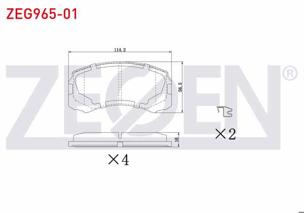 ZEGEN ZEG965-01 | Fren Balata Ön Mitsubishi Lancer (Csw) 1.6 2003-2008