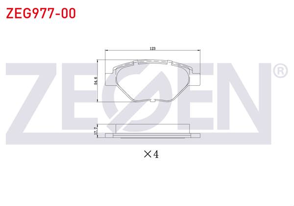 ZEGEN ZEG977-00 | Fren Balata Ön Renault Megane II (Bm0 / 1,Cm0 / 1) 1.4İ 16V 2002-2008