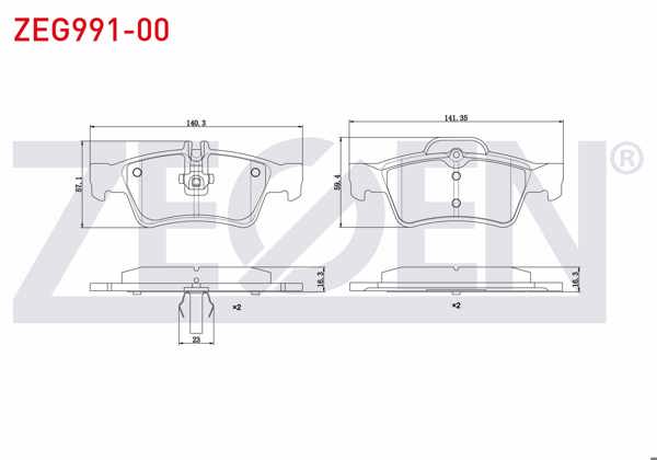 ZEGEN ZEG991-00 | Fren Balata Arka Mercedes E Serisi (W211) E 320 CDI 2002-2008 / (W211) E 280 CDI 2002-2008 / (W211) E 200 2002-2008 / (W211) E 220 CDI 2002-2008 / CLS (C218) CLS 250 CDI 2012-/ (W220) S 320 CDI 1998-2005