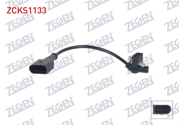 ZEGEN ZCKS1133 | Krank Devir Sensörü Kablolu 250 mm VW Passat B6 2.0 FSI 2005-2010 / Touareg 3.0 V6 TDI 2004-2010 / Audi A3 2.0 FSI 2003-2008 / Seat Altea 2.0 FSI 2004-2009 / Skoda Octavia II 2.0 FSI 2004-2008