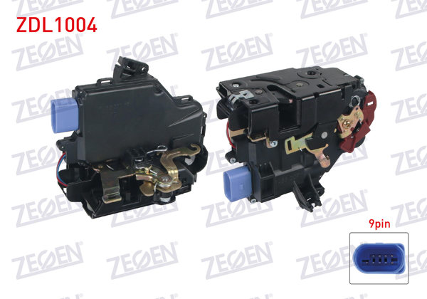 ZEGEN ZDL1004 | Kapı Kilidi Motorlu Sol Ön 9 Pin Volkswagen Golf V-Caddy III-Jetta III-Touareg-Touran 2003-2015 / Skoda Octavia 2004-2012 / Seat Toledo III-Altea 2004 -