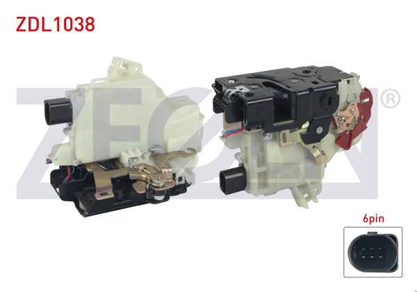 ZEGEN ZDL1038 | Kapı Kilidi Motorlu Sol Arka 6 Pin Volkswagen Caddy III-Golf V-VI-Jetta III 2004-2015