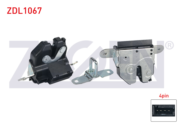ZEGEN ZDL1067 | Bagaj Kilidi 4 Pin Fiat Grande Punto-Bravo II-500 2005-2012