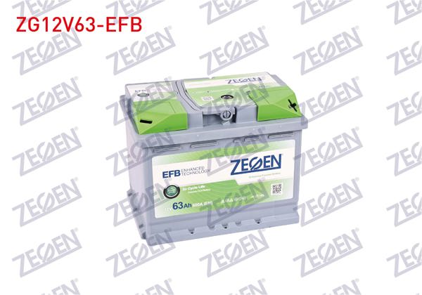 ZEGEN ZG12V63-EFB | Aku Efb Start / Stop L2 12V 63 Ah (242X175x190)