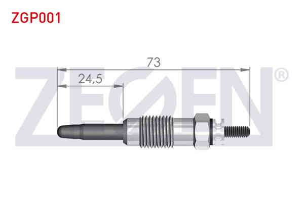ZEGEN ZGP001 | Kızdırma Buji 11V Citroen Berlingo (Mf) 1.9D 1996-2008 / Citroen Jumper I 1.9Td 1994-2002 / Fiat Ducato (230) 1.9Td 1994-2002 / Peugeot Partner (5,5F) 1.9D 1996-2008 (Xud9a) | 10 Adet