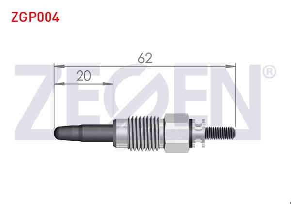 ZEGEN ZGP004 | Kızdırma Buji 11V Volkswagen Transporter IV (70X_) 2.4D 1990-2003 / Passat (3B2) 1.9 TDI 1996-2000 / Golf III (1H1) 1.9 TDI 1991-1999 / Caddy II (9K9a) 1.9D 1995-2004 / Volvo 740 (74_) 2.4D 1983-1992 | 10 Adet