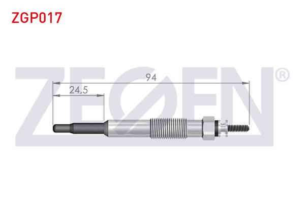 ZEGEN ZGP017 | Kızdırma Buji 11V Renault Kangoo (Kc0 / 1) 1.9D 1998-2008 | 10 Adet
