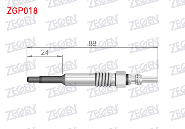 ZEGEN ZGP018 | Kızdırma Buji 11V Dacia Duster 1.5 DCI 2009-2012 / Sandero 1.5 DCI 2008-2013 / Renault Clio III (Br0 / 1,Cr0 / 1) 1.5 DCI 2005-2012 / Megane II (Bm0 / 1,Cm0 / 1) 1.5 DCI 2002-2008 / Kangoo (Kw0 / 1) 1.5 DCI 2008-| 10 Adet