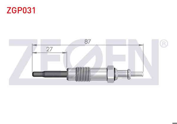 ZEGEN ZGP031 | Kızdırma Buji 11,5V Mercedes Sprinter 3T (903) 310-312D 1995-2006 / Sprinter 2T (901,902) 208-210-212D 1995-2006 / Sprinter 4T (904) 410-412D 1995-2006 | 10 Adet