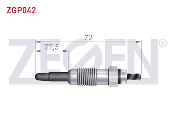 ZEGEN ZGP042 | Kızdırma Buji 11,5V Mercedes 190 (W201) 2.0-2.5D 1982-1993 / E Serisi (W124) 200-300D 1984-1995 / Vito (638) 108-110Cdı 1997-2003 / Ssangyong Korando (Kj) 2.3-2.9D 1996-2010 | 10 Adet