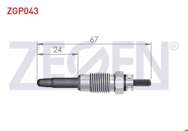 ZEGEN ZGP043 | Kızdırma Buji 11V Citroen Berlingo (Mf) 1.9D 1996-2008 / Citroen Jumper I 1.9Td 1994-2002 / Fiat Ducato (230) 1.9Td 1994-2002 / Peugeot Partner (5,5F) 1.9D 1996-2008 (Xud9a) | 10 Adet