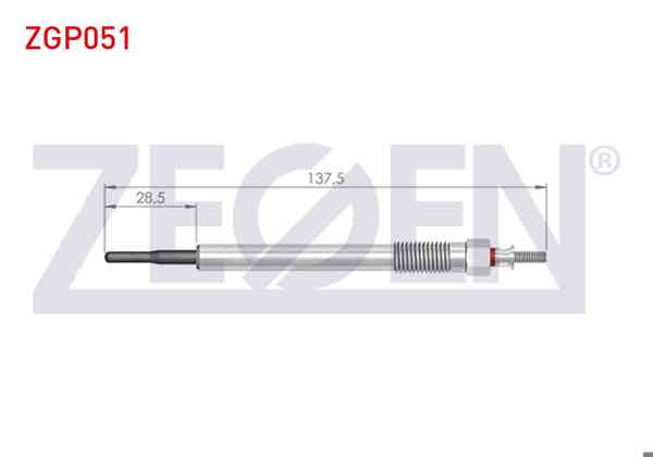 ZEGEN ZGP051 | Kızdırma Buji 4,4V Hyundai Ix35 (Lm) 2.0Crdı 2010-/ Santa Fe (Cm) 2.0-2.2Crdı 2006-2012 / Kia Sorento II (Xm) 2.0-2.2Crdı 2009-2015 / Sportage (Sl) 2.0 CRDI 2010-| 10 Adet