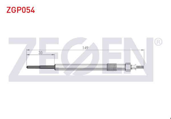 ZEGEN ZGP054 | Kızdırma Buji 4,4V Citroen Jumper III 2.2Hdı 2006-2014 / Ford Transit (V348) 2.2 TDCI 2009-2014 / Tourneo Custom (V362) 2.2 TDCI 2012-/ Ranger (Tke) 2.2 TDCI 2011-/ Peugeot Boxer III 2.2Hdı 2006-2014 | 10 Adet