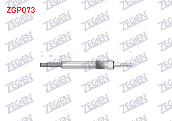 ZEGEN ZGP073 | Kızdırma Buji 11,5V Mercedes (W202, S202, W124, S124) Om605, Om606 | 10 Adet