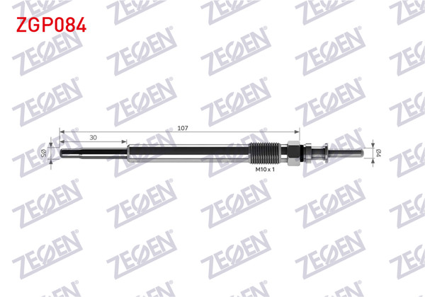 ZEGEN ZGP084 | Kızdırma Buji 11V Opel Vectra B, C / Zafira A / Sıgnum 2.0, 2.2 Dtı / Astra G / Omega B 2.2 Dtı | 10 Adet