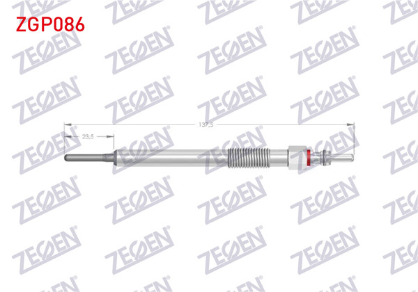 ZEGEN ZGP086 | Kızdırma Buji 4,4V Opel Astra J 1.7 CDTI 2011-2015 / Corsa D 1.7 CDTI 2009-2014 / Meriva B 1.7 CDTI 2010-2015 | 10 Adet