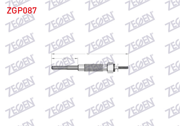 ZEGEN ZGP087 | Kızdırma Buji 7V Toyota Hilux I, II / Land Cruiser | 10 Adet