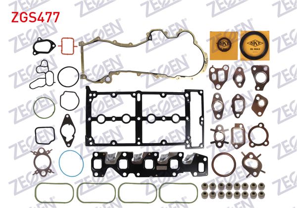 ZEGEN ZGS477 | Motor Takım Conta Keçeli (Skc Yok) Egea / Doblo / Fiorino 1.3 Mtj (Euro 6) Skt Keçeli