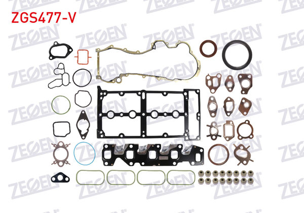 ZEGEN ZGS477-V | Motor Takım Conta Keçeli (Skc Yok) Egea / Doblo / Fiorino 1.3 Mtj (Euro 6) Vıton Keçeli Yaylı
