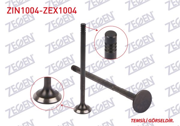 ZEGEN ZIN1004-ZEX1004 | Subap Takım (Nıtrasyonlu) Citroen C3 1.4 16V Eng. (Et3j4)