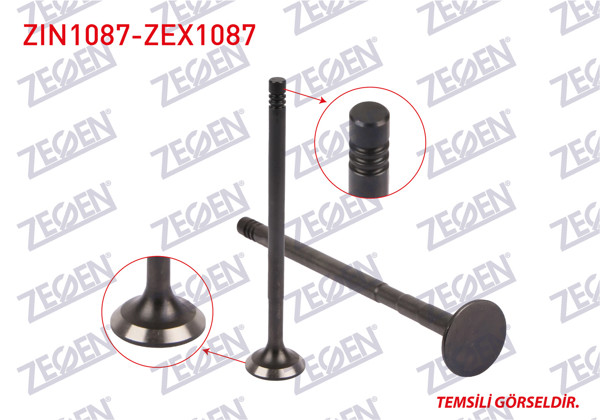 ZEGEN ZIN1087-ZEX1087 | Subap Takım (Nıtrasyonlu) Volkswagen Transporter 2.4 D 5 Silindir Eng. (Aab, Aj)