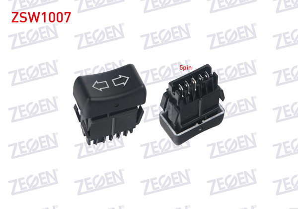 ZEGEN ZSW1007 | Cam Açma Anahtarı Tekli Turuncu Işık 5 Pin Renault R9-R11 1985-2000