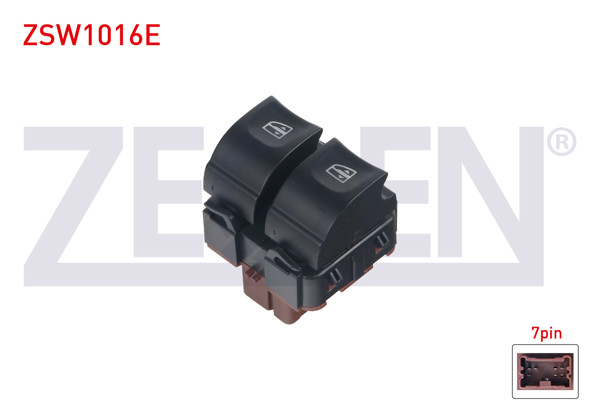 ZEGEN ZSW1016E | Cam Açma Anahtarı Çiftli Kahve Soketlı Turuncu Işık 7 Pin Renault Captur-Clio IV 2013-/ Kangoo 1998-2008 / Symbol II 2008-2012 / Dacia Logan II-Dokker-Sandero-Lodgy 2008 -