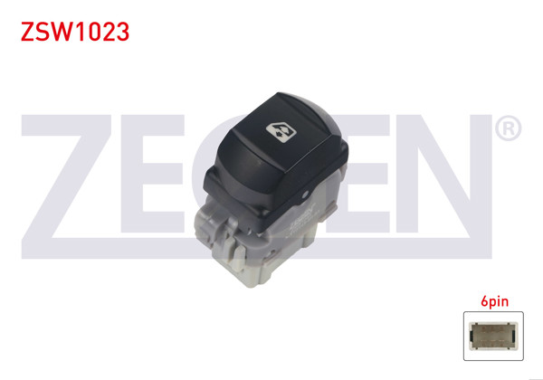 ZEGEN ZSW1023 | Cam Açma Anahtarı Tekli Turuncu Işık 6 Pin Renault Megane II-Laguna II 2001-2008