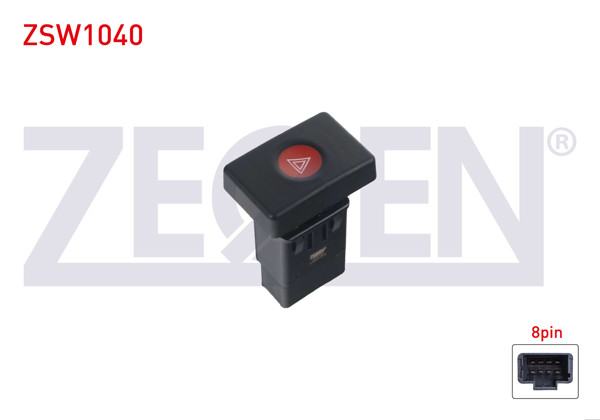 ZEGEN ZSW1040 | Flaşör Anahtarı 8 Pin Kırmızı Işık Dacia Logan 2004-2012