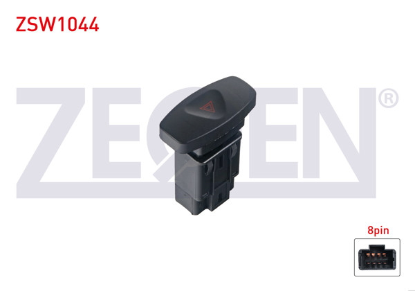 ZEGEN ZSW1044 | Flaşör Anahtarı 8 Pin Kırmızı Işık Renault Clio III 2005-2012 / Thalia II 2008-2014