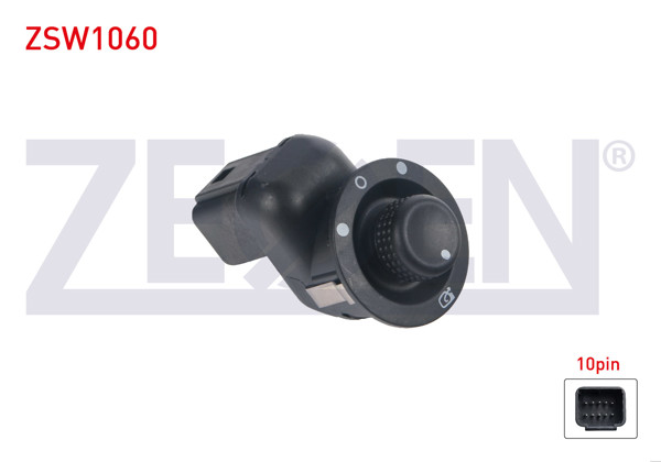 ZEGEN ZSW1060 | Ayna Ayar Düğmesi 10 Pin Renault Megane III-Clio III-Kangoo 2005 -