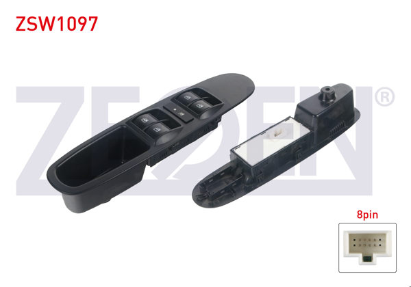 ZEGEN ZSW1097 | Cam Açma Anahtar Grup Çerçeveli 8 Pin Fiat Punto Evo 2009-2012