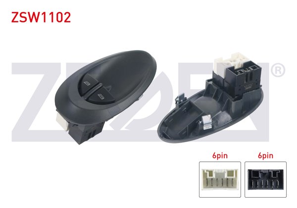 ZEGEN ZSW1102 | Cam Açma Anahtarı Çiftli 12 Pin Çerçeveli Iveco Daily III 1999-2006