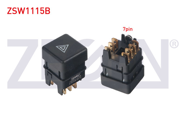 ZEGEN ZSW1115B | Flaşör Anahtarı Kare 7 Pin Siyah Fiat Dogan SLX 1993-1997