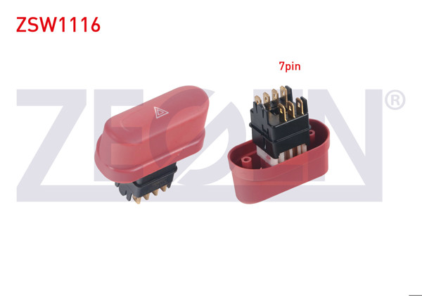 ZEGEN ZSW1116 | Flaşör Anahtarı 7 Pin Kırmızı Işık Fiat Dogan SLX 1993-2002