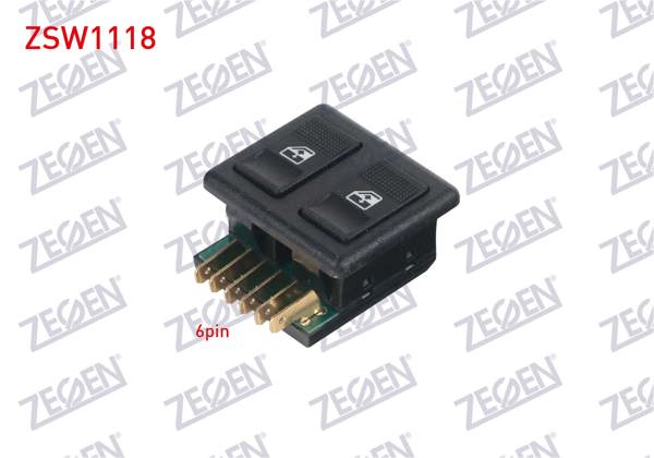 ZEGEN ZSW1118 | Cam Açma Anahtarı Çiftli 6 Pin Fiat Dogan L-Uno 1993-2002