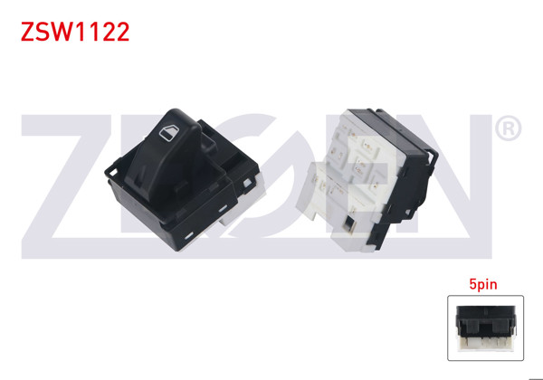 ZEGEN ZSW1122 | Cam Açma Anahtarı Tekli 5 Pin Fiat Palio 1996- 2001