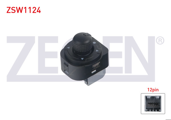 ZEGEN ZSW1124 | Ayna Ayar Düğmesi 5 Kademelı 12 Pin Ducato-Boxer III-Jumper III 2006-2014