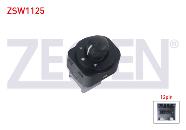 ZEGEN ZSW1125 | Ayna Ayar Düğmesi 3 Kademelı 12 Pin Doblo-Fiorino-Nemo-Bipper-Combo 2005 -