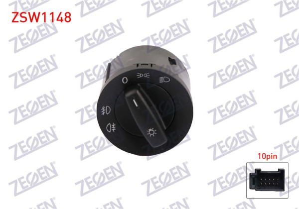 ZEGEN ZSW1148 | Far Anahtarı 10 Pin Volkswagen Caddy III-Golf V-Jetta III 2003-2015