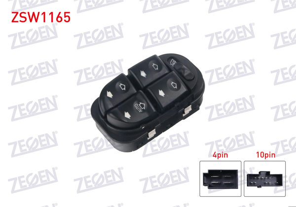 ZEGEN ZSW1165 | Cam Açma Anahtar Grup 4 Cam Otomatik 14 Pin Ford Mondeo II 1996-2000