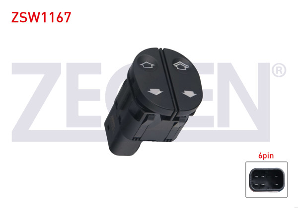 ZEGEN ZSW1167 | Cam Açma Anahtarı Çiftli 6 Pin Ford Fiesta V-Fusion-Connect 2001-2013