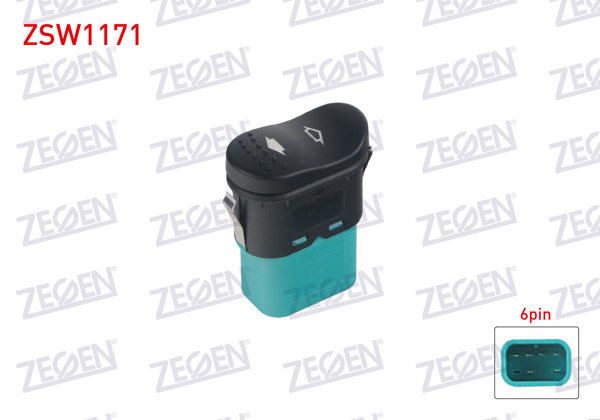 ZEGEN ZSW1171 | Cam Açma Anahtarı Tekli 6 Pin Ford Transit (V184)-(V347) 2000-2014