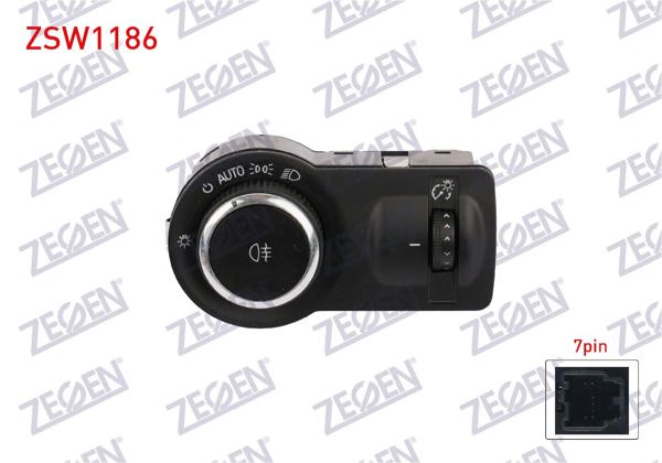 ZEGEN ZSW1186 | Far Anahtarı Krom 7 Pin On Sisli Opel Astra J-Insignia-Cruze 2008 -