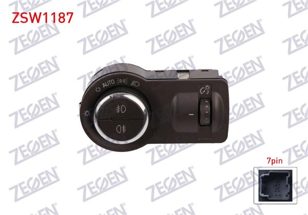 ZEGEN ZSW1187 | Far Anahtarı Krom 7 Pin On-Arka Sisli Opel Astra J-Insignia-Cruze 2008 -
