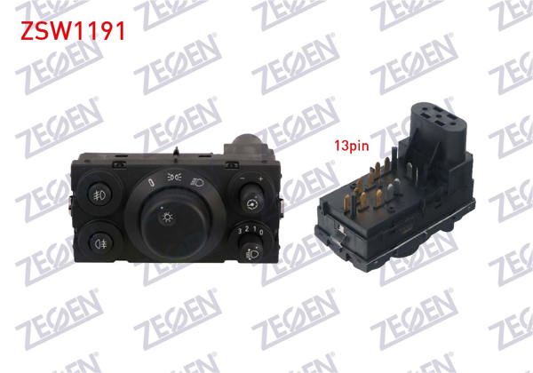 ZEGEN ZSW1191 | Far Anahtarı 13 Pin Yukseklık Ayarlı Opel Vectra C 2002-2008