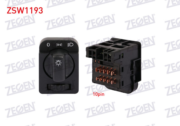 ZEGEN ZSW1193 | Far Anahtarı 10 Pin Yukseklık Ayarlı Opel Corsa B-Vectra A-Astra F-Combo B-Tigra A 1988-2001