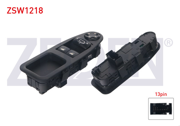 ZEGEN ZSW1218 | Cam Açma Anahtar Grup Ayna Ayarlı Çiftli Katlanır Ayna 13 Pin Scudo-Expert-Jumpy 1994-2007