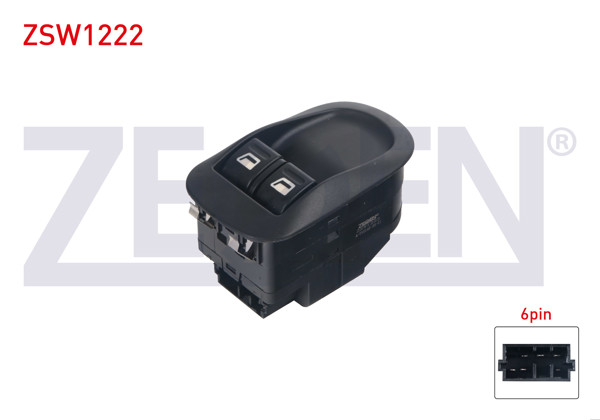 ZEGEN ZSW1222 | Cam Açma Anahtarı Çiftli 6 Pin Peugeot 206 1998-2006 / 206 + 2009-2013 / 306 1993-2002